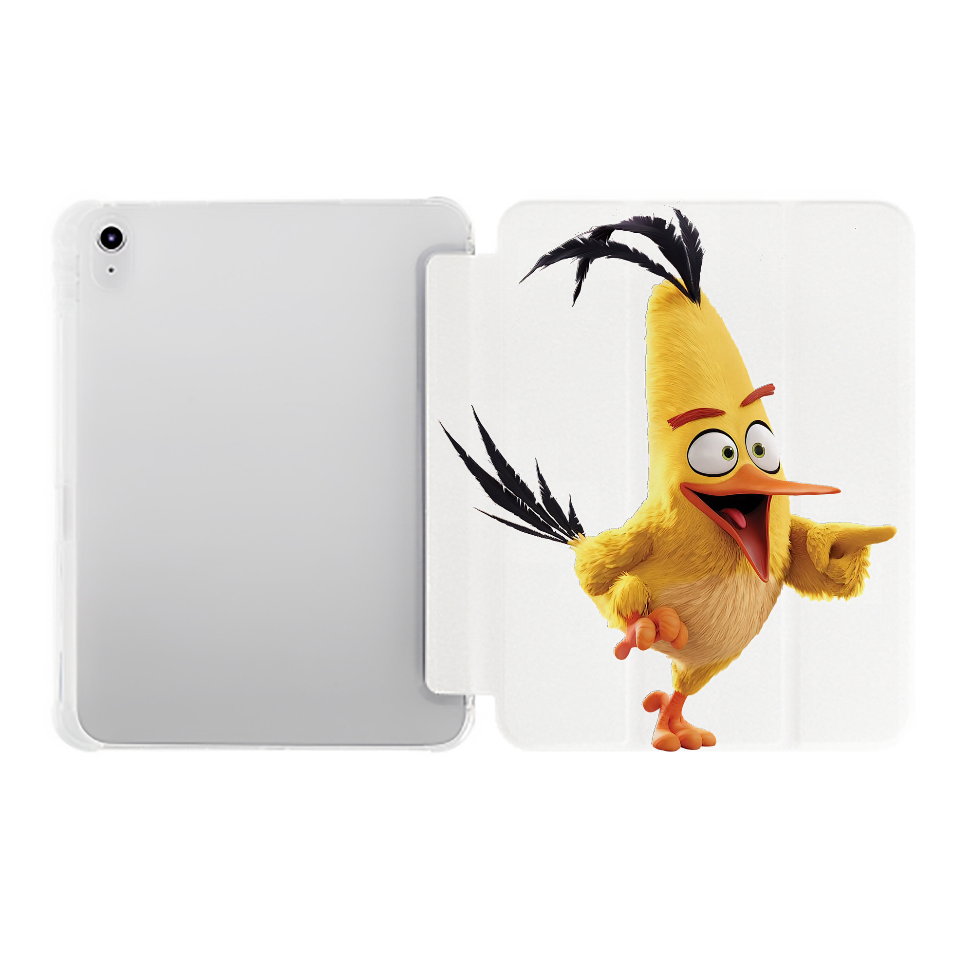 （画像用） Angry Birds アングリーバード IPad ケース ペン収納付き 三つ折りスタンド PUレザー×シリコン 対応機種9.5/10.5/10.9インチ